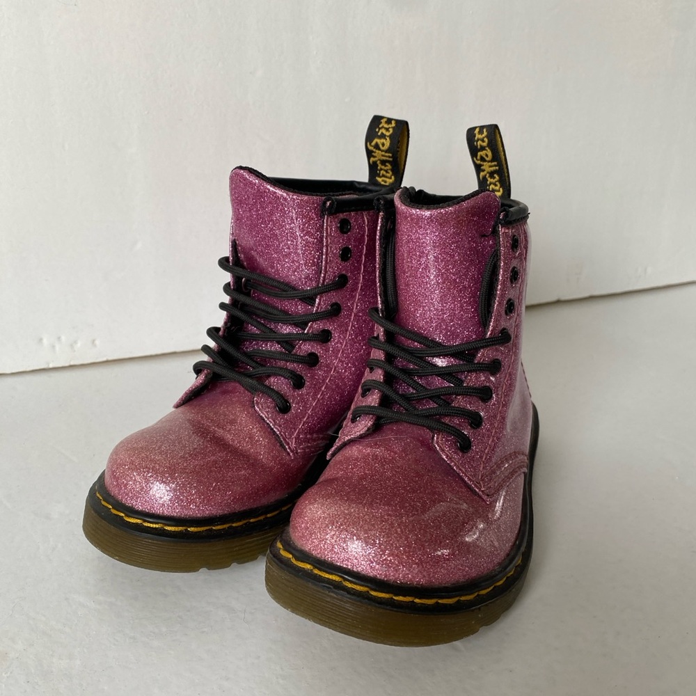 Dr. Martens Glittery Pink Boots